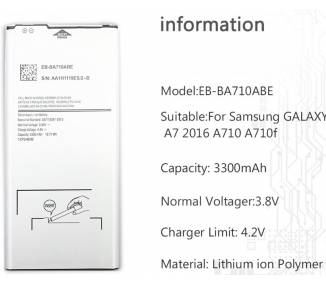 Batterie EB-BA710ABE pour Samsung Galaxy A7 A710 2016 - Capacité d'origine ARREGLATELO - 1