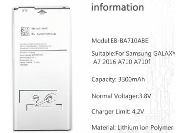 Batterie EB-BA710ABE pour Samsung Galaxy A7 A710 2016 - Capacité d'origine ARREGLATELO - 1