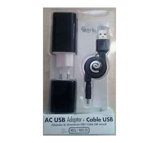 DERTECH AC USB ADAPTOR + CABLE USB (3DX/3DS/DXL/DSi)