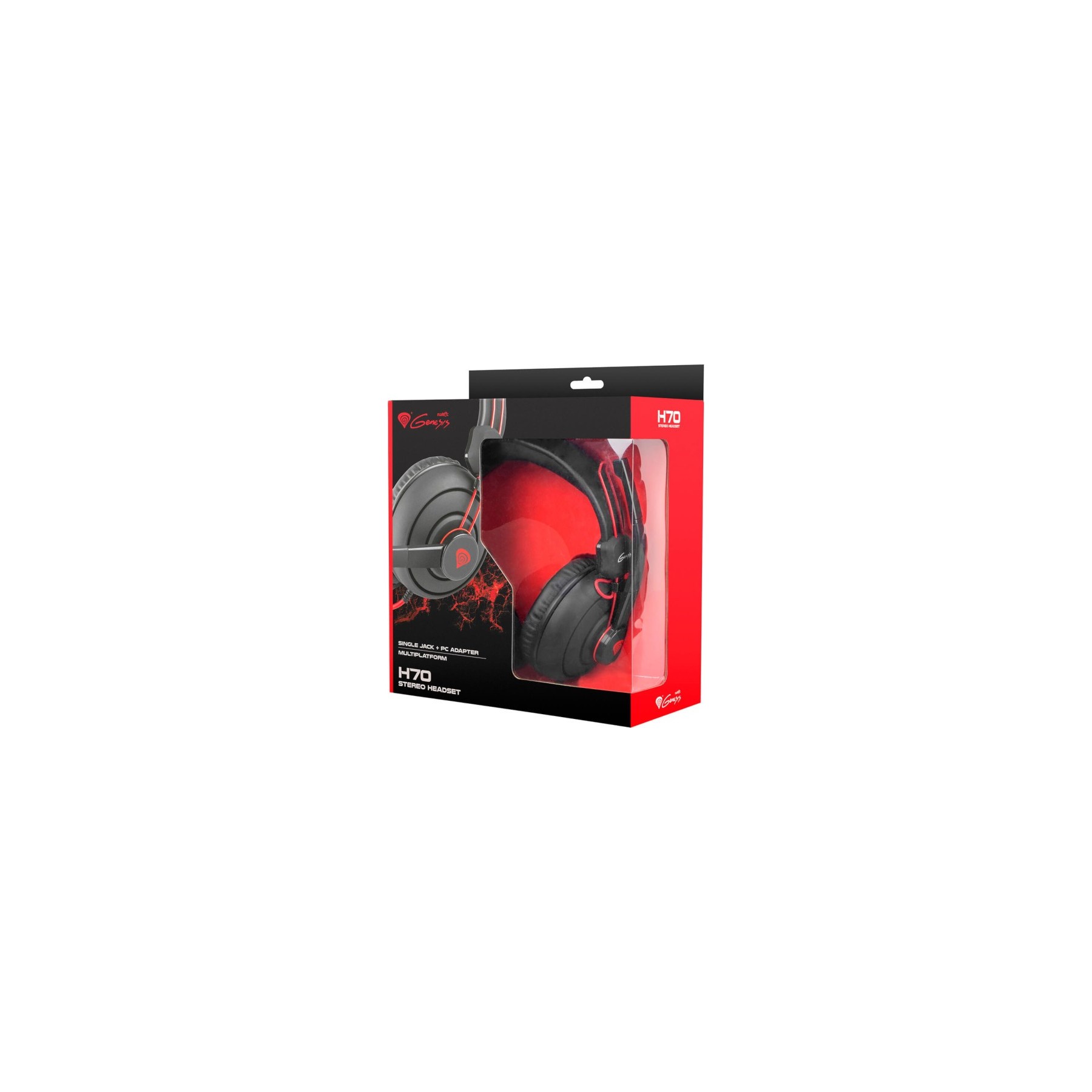 GENESIS GAMING HEADSET SINGLE JACK + PC ADAPTER H70  (CONSOLAS/MOVIL/PC/MAC)