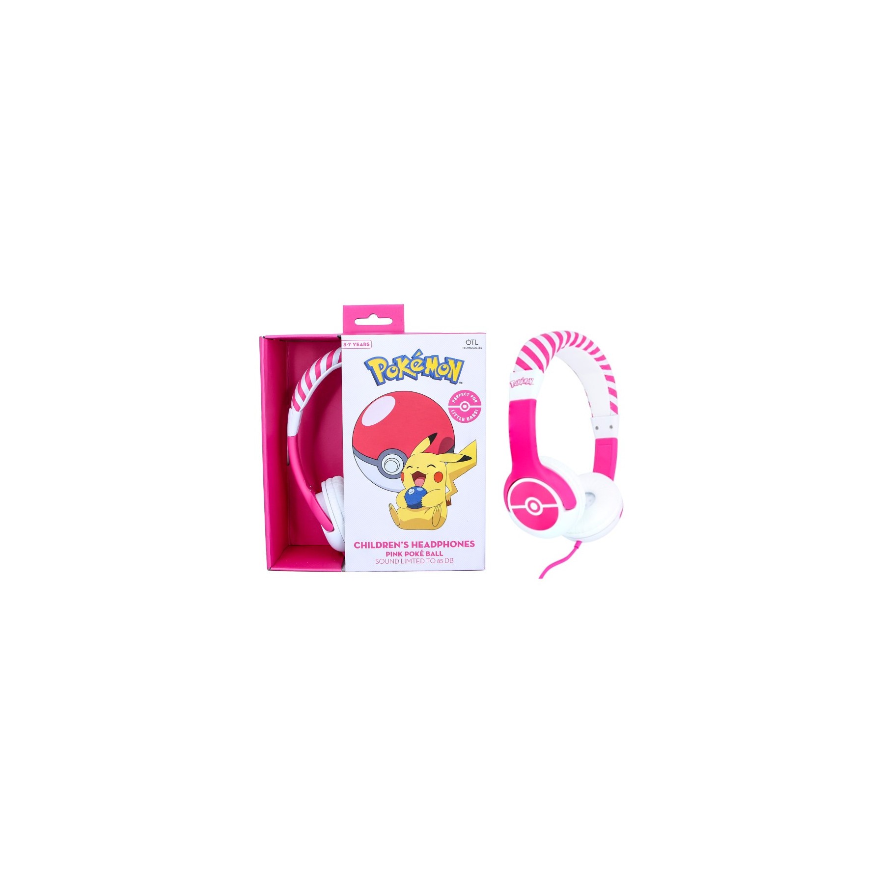 OTL WIRED HEADPHONES POKEMON POKEBALL PINK (ROSA) (PS4/XBOX/SWITCH/MOVIL/TABLET) (3-7 AÑOS)