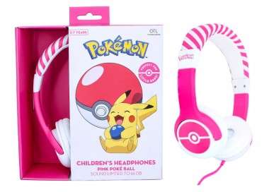 OTL WIRED HEADPHONES POKEMON POKEBALL PINK (ROSA) (PS4/XBOX/SWITCH/MOVIL/TABLET) (3-7 AÑOS)