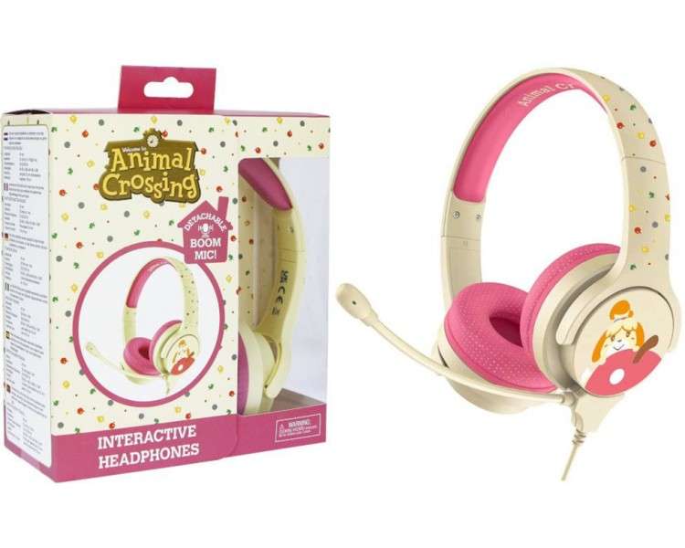 OTL HEADPHONESS ANIMAL CROSSING ISABELLE PINK & CREAM (ROSA/CREMA) (PS4/XBOX/SWITCH/MOVIL/TABLET)