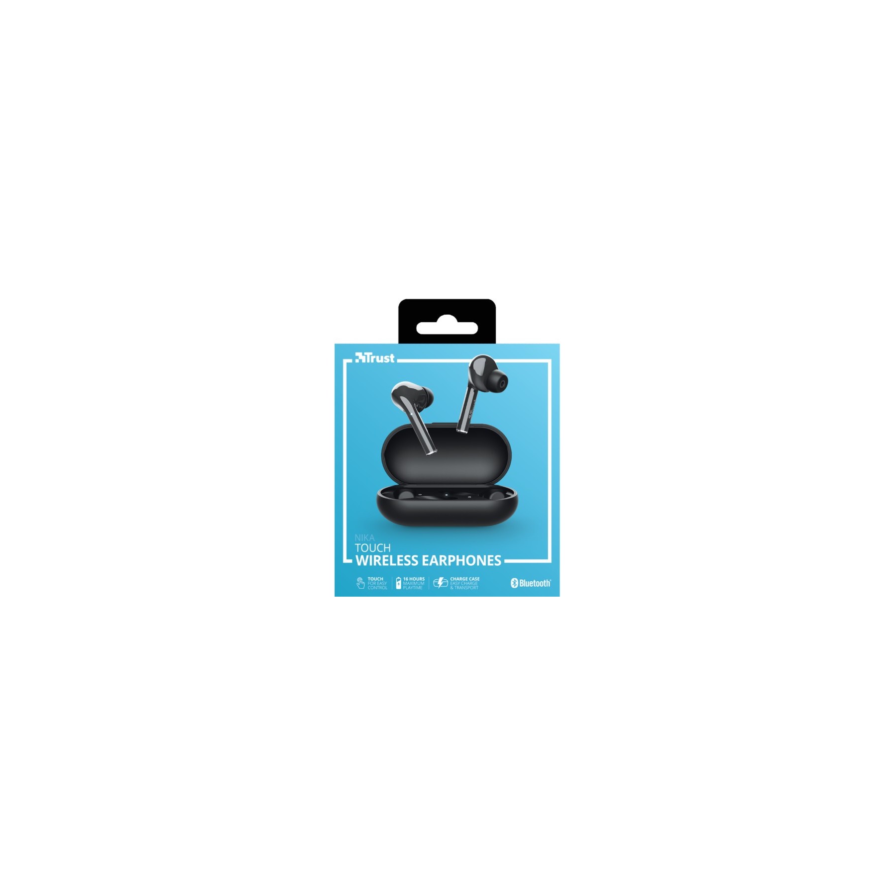 NIKA TOUCH WIRELESS BLUETOOTH EARPHONE BLACK (NEGRO)