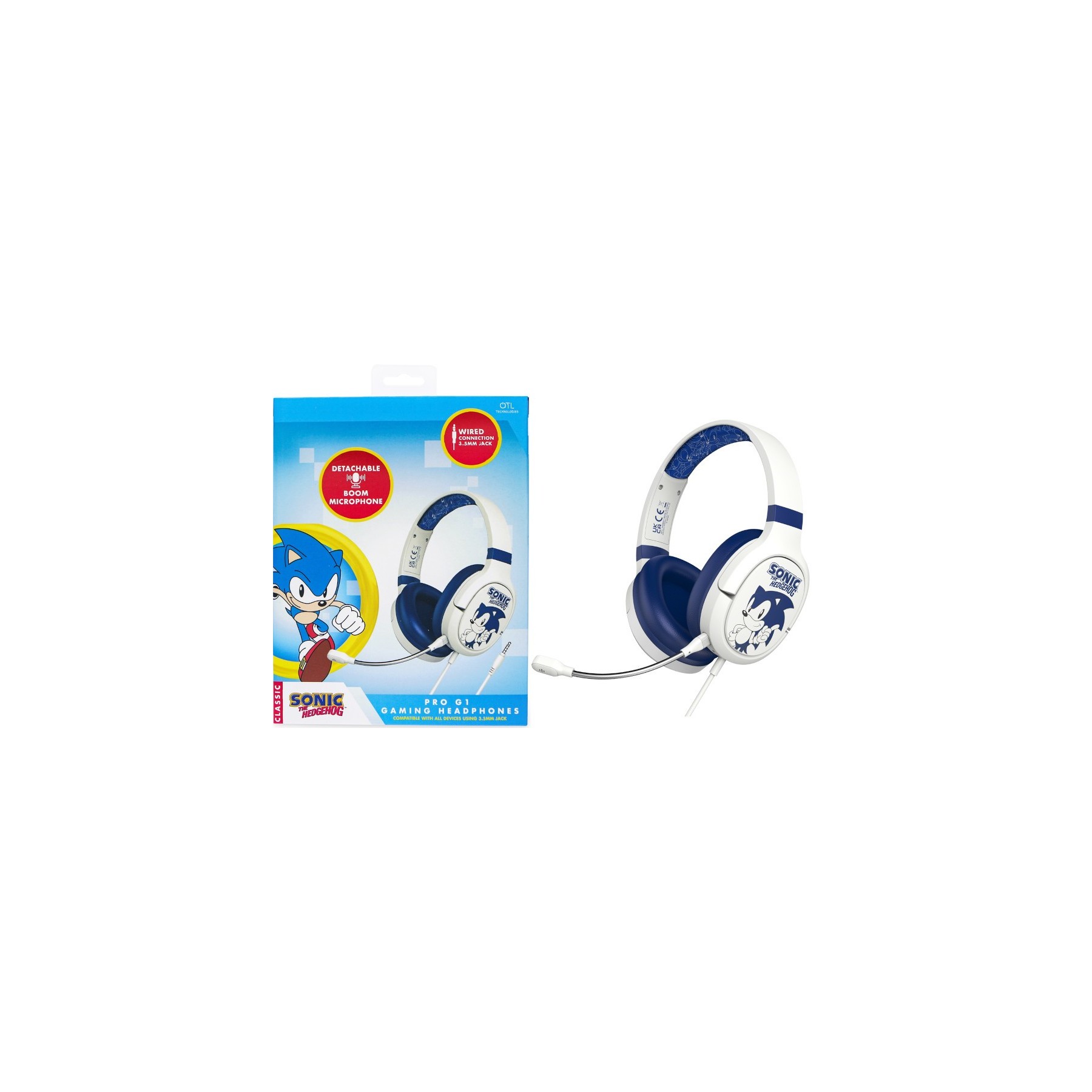 OTL PRO G1 GAMING HEADPHONES SONIC THE HEDGEHOG WHITE (BLANCO) (SWITCH/TABLET/MOVIL/PC)
