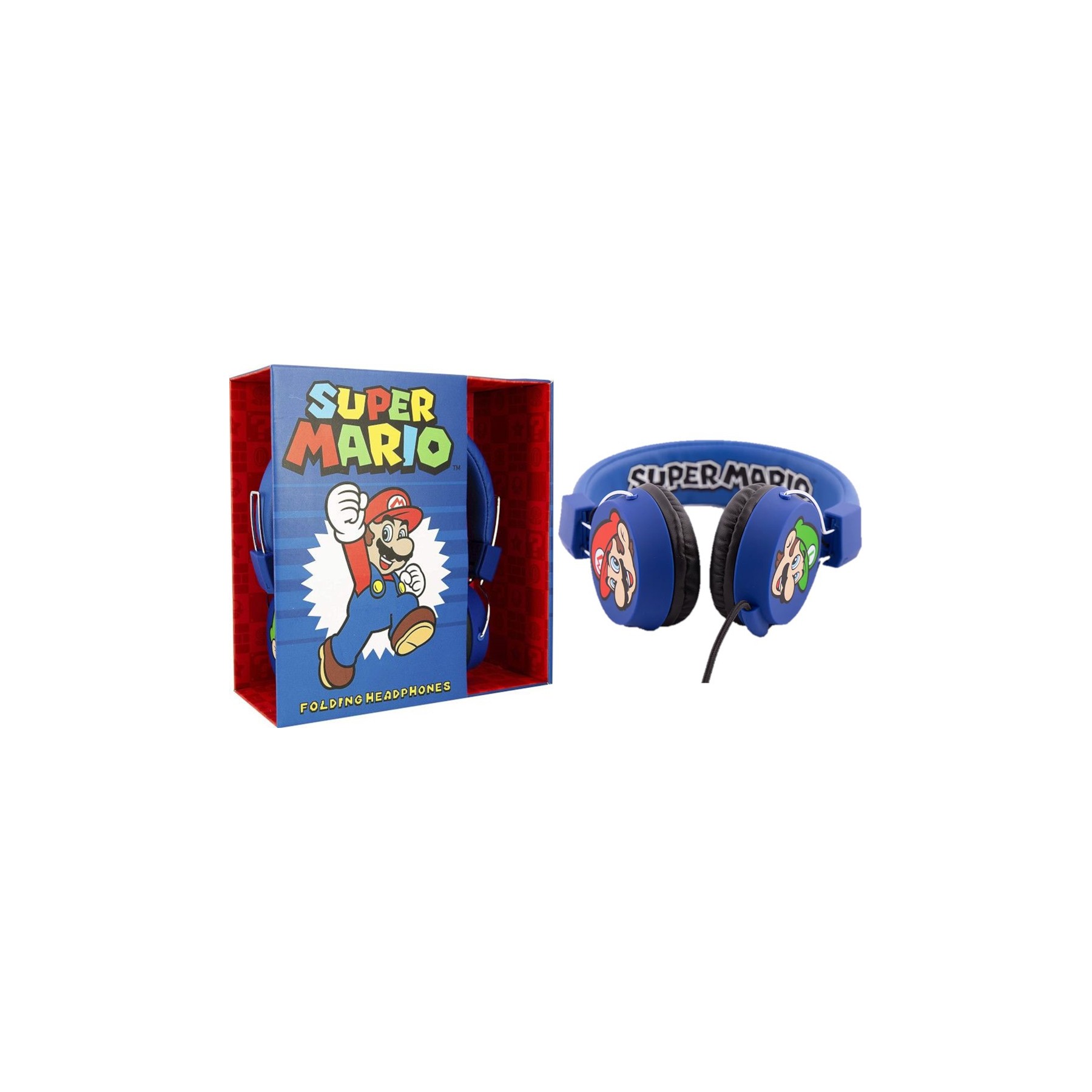 OTL TWEEN FOLDING HEADPHONE SUPER MARIO BLUE (AZUL) (SWITCH/MOVIL/TABLET/PC)