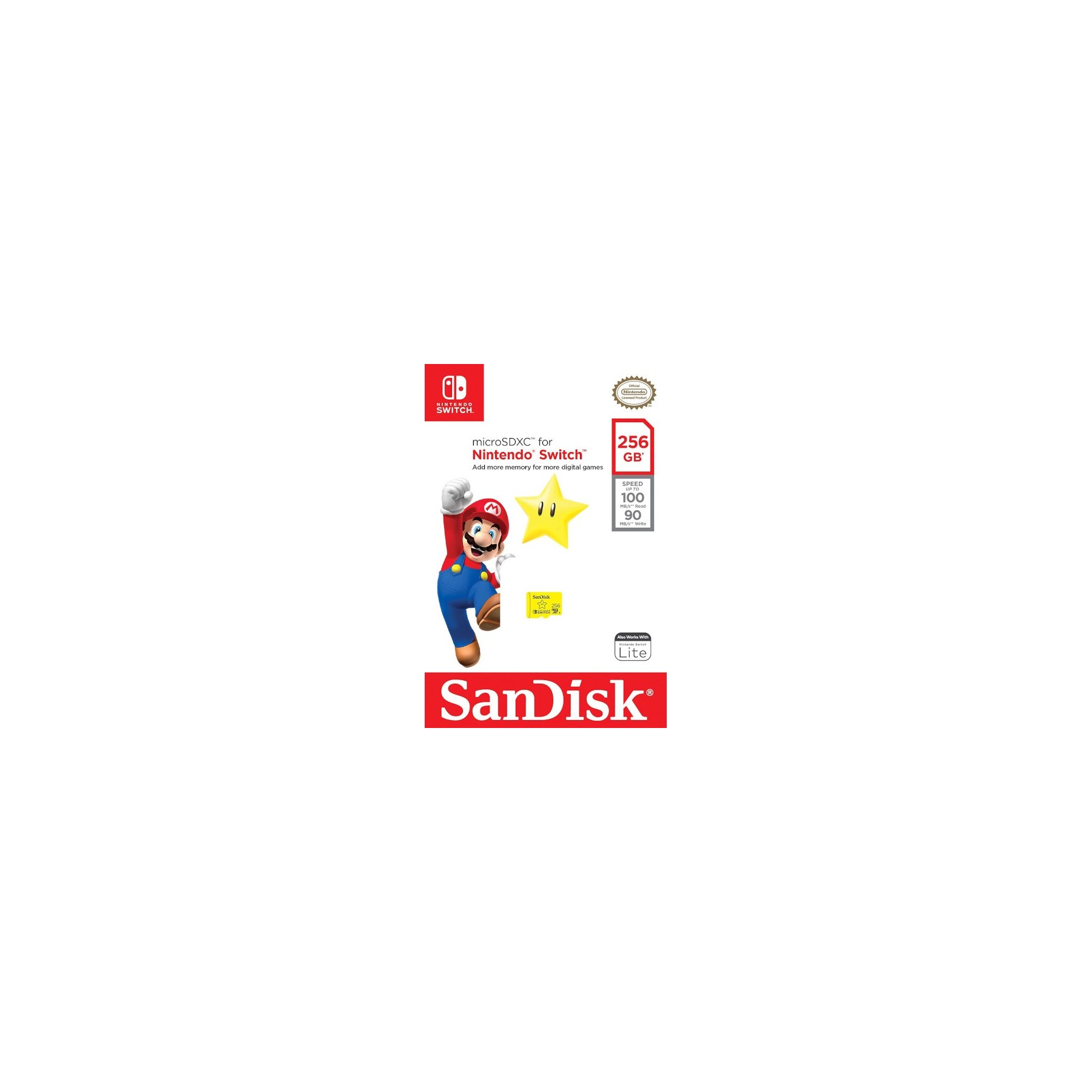 TARJETA DE MEMORIA SANDISK 256 GB MICROSDXC ESTRELLA (OFICIAL) (SWITCH/LITE)