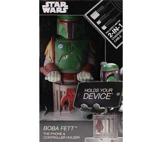 FIGURA CABLE GUYS STAR WARS BOBA FETT (2M CABLE USB)