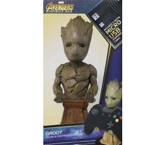 FIGURA CABLE GUYS MARVEL AVENGERS  GROOT (2M CABLE USB)