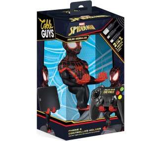 FIGURA CABLE GUYS MARVEL SPIDERMAN MILES MORALES (2M CABLE USB)
