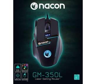NACON LASER GAMING MOUSE GM-350L BLACK (NEGRO) (XP/VISTA/7/8/10)
