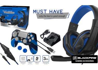 BLACKFIRE MUST HAVE (HEADSET BFX-15 + SILICONE SLEEVE + CHARGING DOCK STATION + CHARGING CABLE 3M)