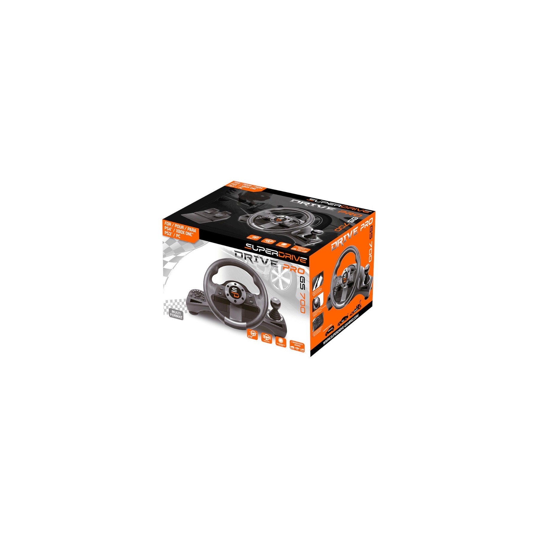 SUPERDRIVE DRIVE PRO GS 700 WHEEL (PS4/PS5/XBOX ONE/PS3/PC//XBX)