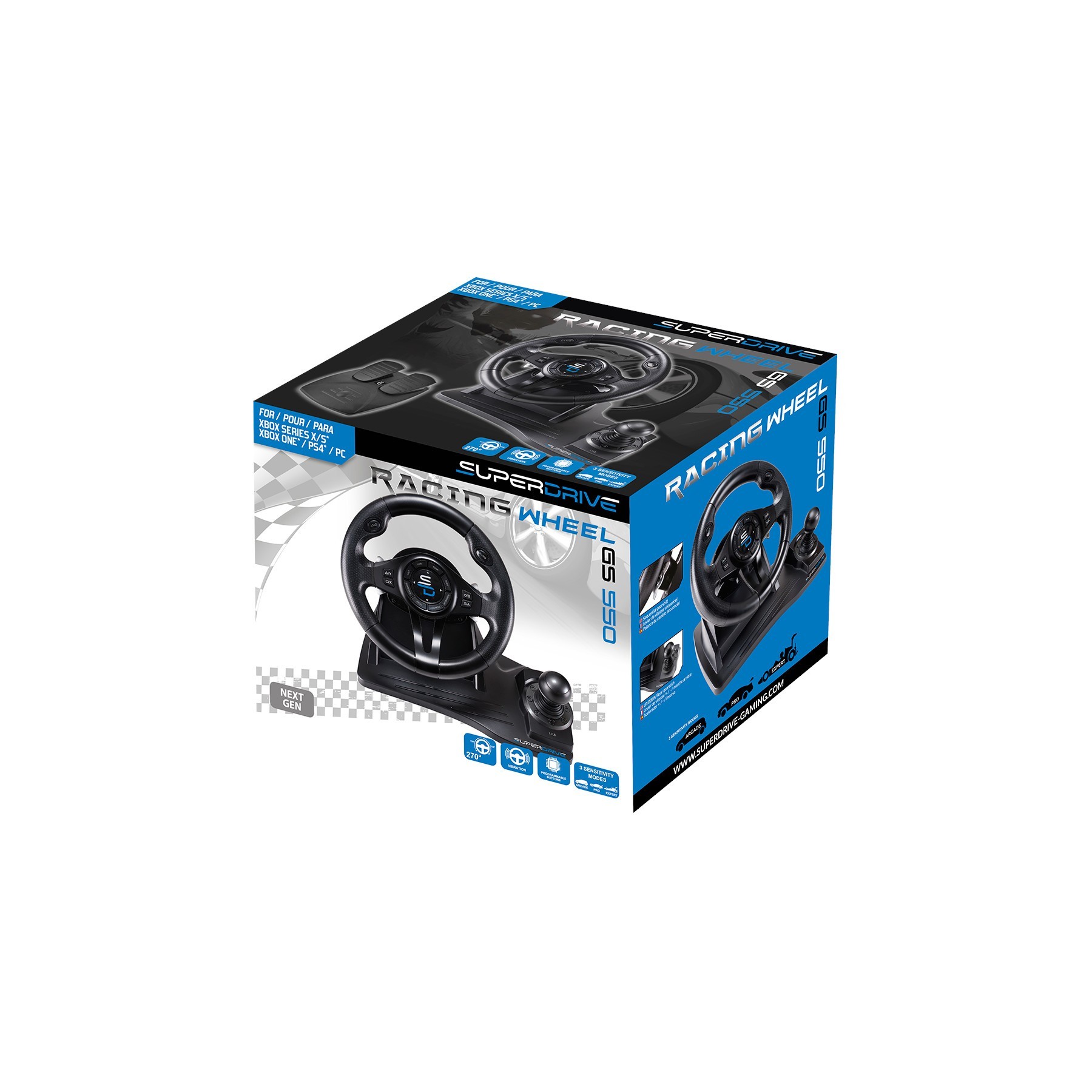 SUPERDRIVE RACING WHEEL GS 550 NEXT GEN (SWITCH/XBONE/XB SERIES/PC)