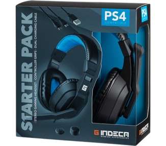 INDECA STARTER PACK (GAMING HEADSET+GRIPS+CHARGING CABLE)