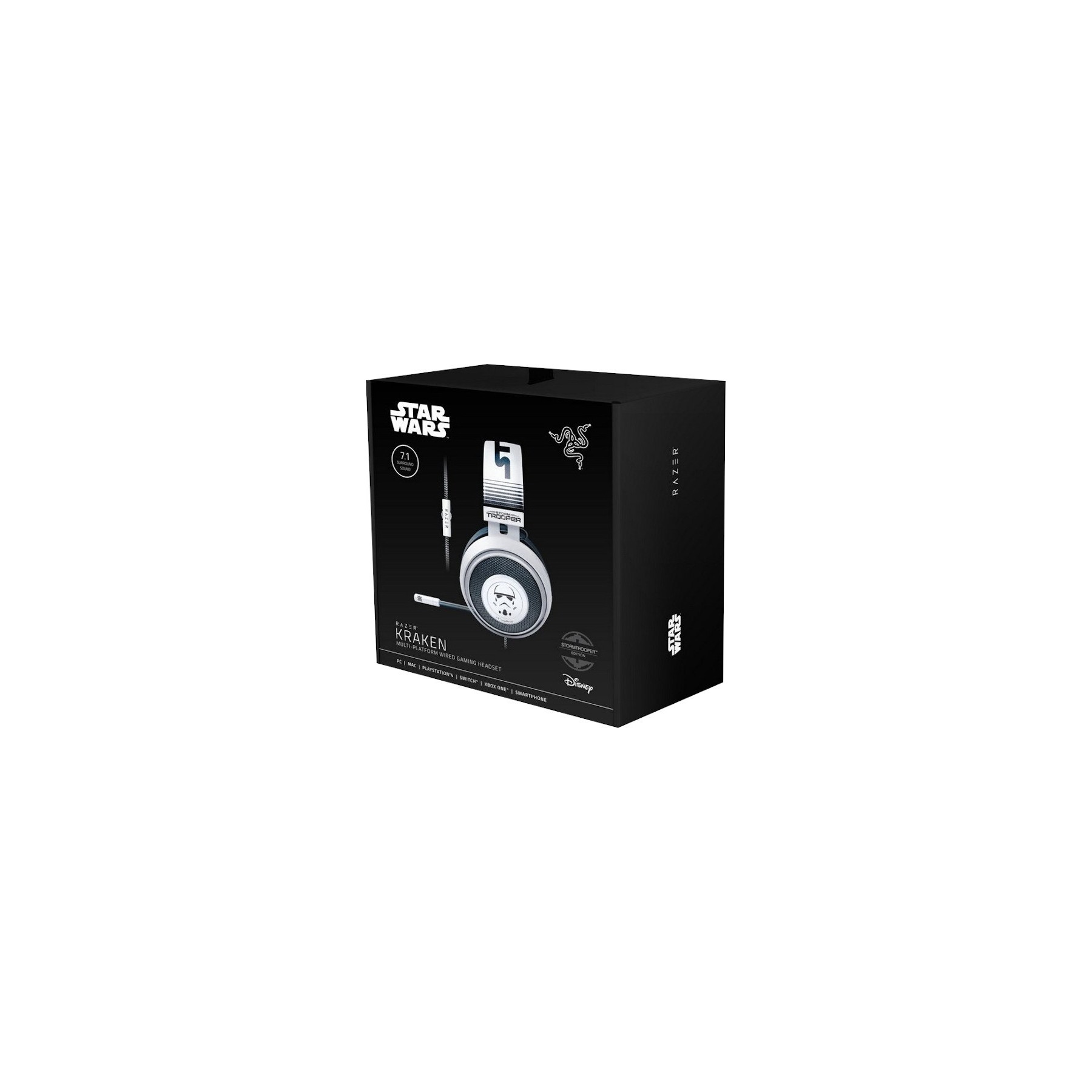 RAZER KRAKEN 7.1 WIRED GAMING HEADSET STAR WARS STORM TROOPER ED.  (PS4/SWITCH/XONE/PC/MAC/MOVIL)