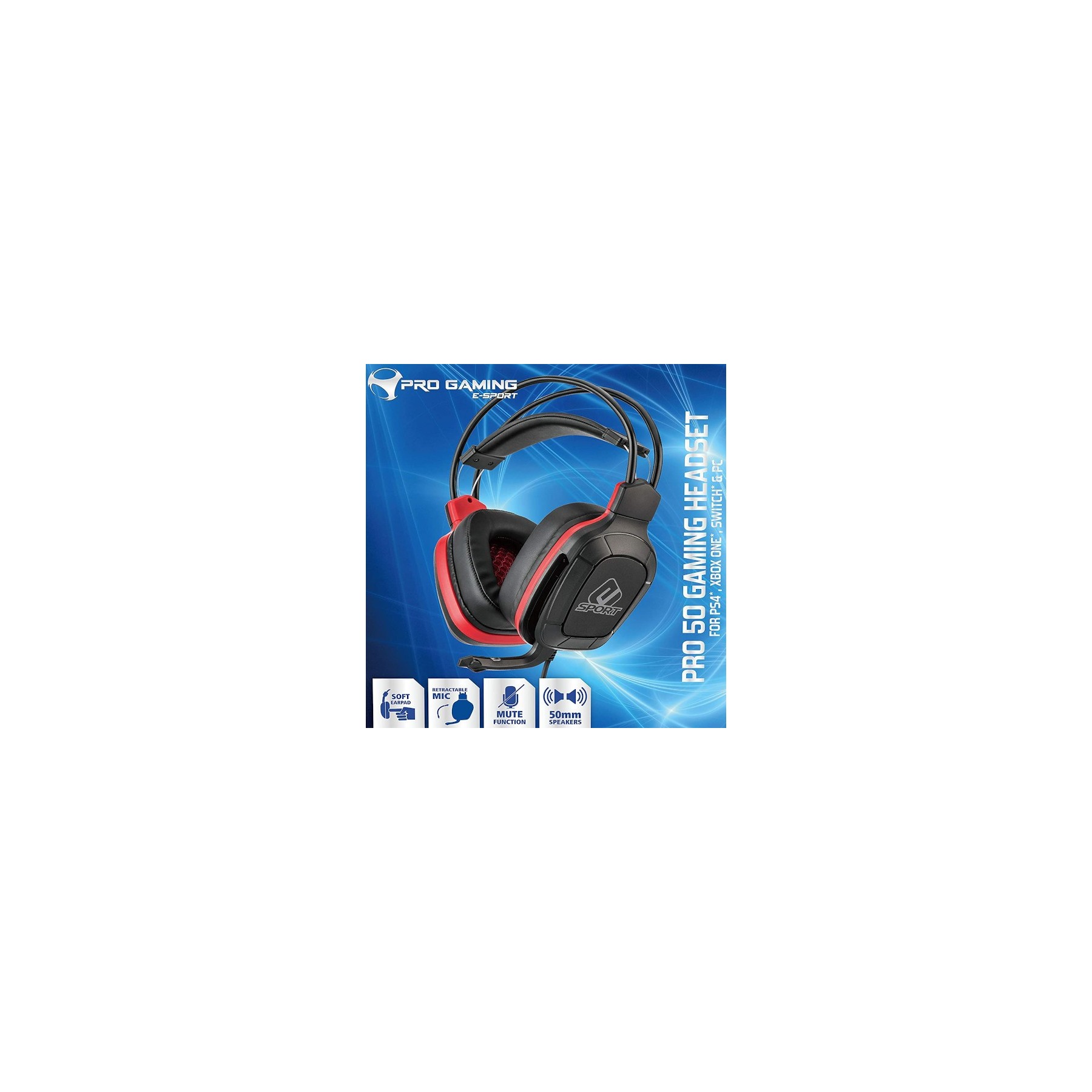 SUBSONIC E-SPORT PRO 50 GAMING HEADSET (PS4/XBONE/SWITCH/PC)