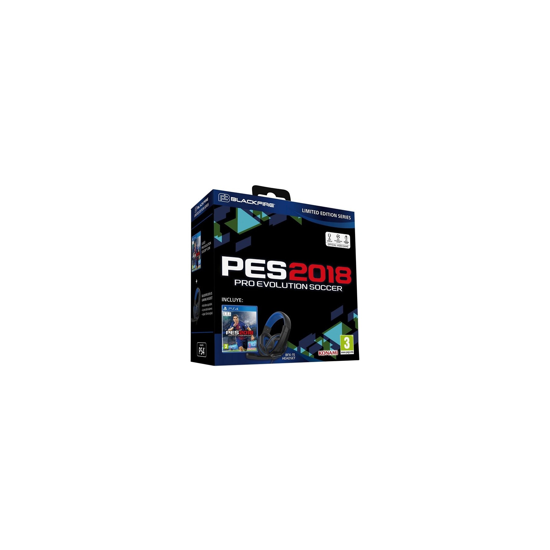 BLACKFIRE HEADSET BFX-15 + PES 2018 LIMITED EDITION