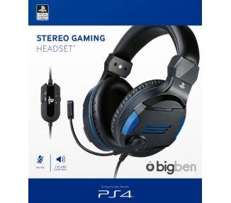 BIGBEN STEREO GAMING HEADSET NEGRO (BLACK) (OFFICIAL)