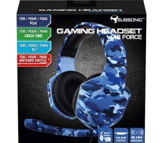 SUBSONIC GAMING HEADSET WAR FORCE (PS5/XBONE/XBOX X/SWITCH/PC)