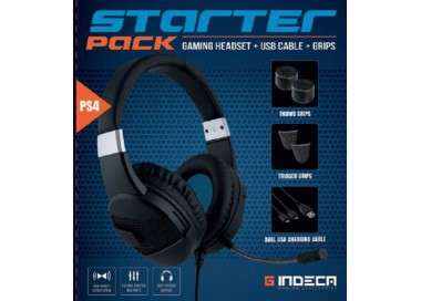 INDECA STARTER PACK (GAMING HEADSET + USB CABLE + GRIPS)