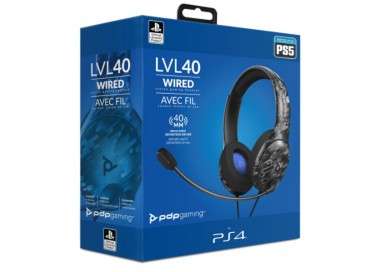 PDP LVL 40 WIRED STEREO GAMING HEADSET BLACK CAMO (NEGRO CAMO) (PS5)