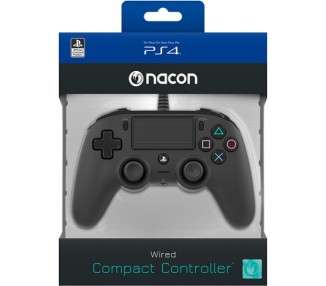 NACON WIRED COMPACT CONTROLLER BLACK OFICIAL (NEGRO)