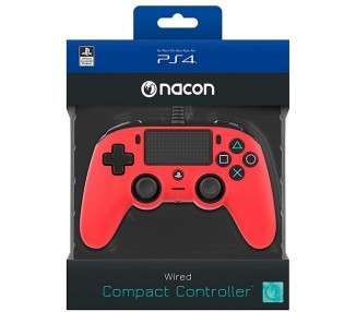 NACON WIRED COMPACT CONTROLLER RED OFICIAL (ROJO)