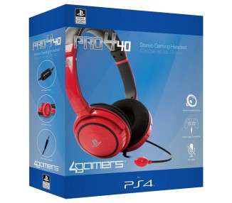 4 GAMERS STEREO GAMING HEADSET ROJO  PRO4-40