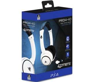 4 GAMERS STEREO GAMING HEADSET PRO4-40 BLANCO (OFICIAL)