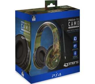 4GAMERS STEREO GAMING HEADSET PRO4-70 CAMO VERDE MILITAR (OFICIAL)