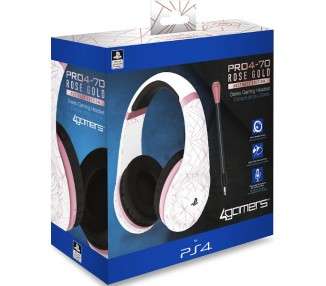 4GAMERS STEREO GAMING HEADSET PRO4-70 ROSE GOLD/WHITE (OFICIAL)