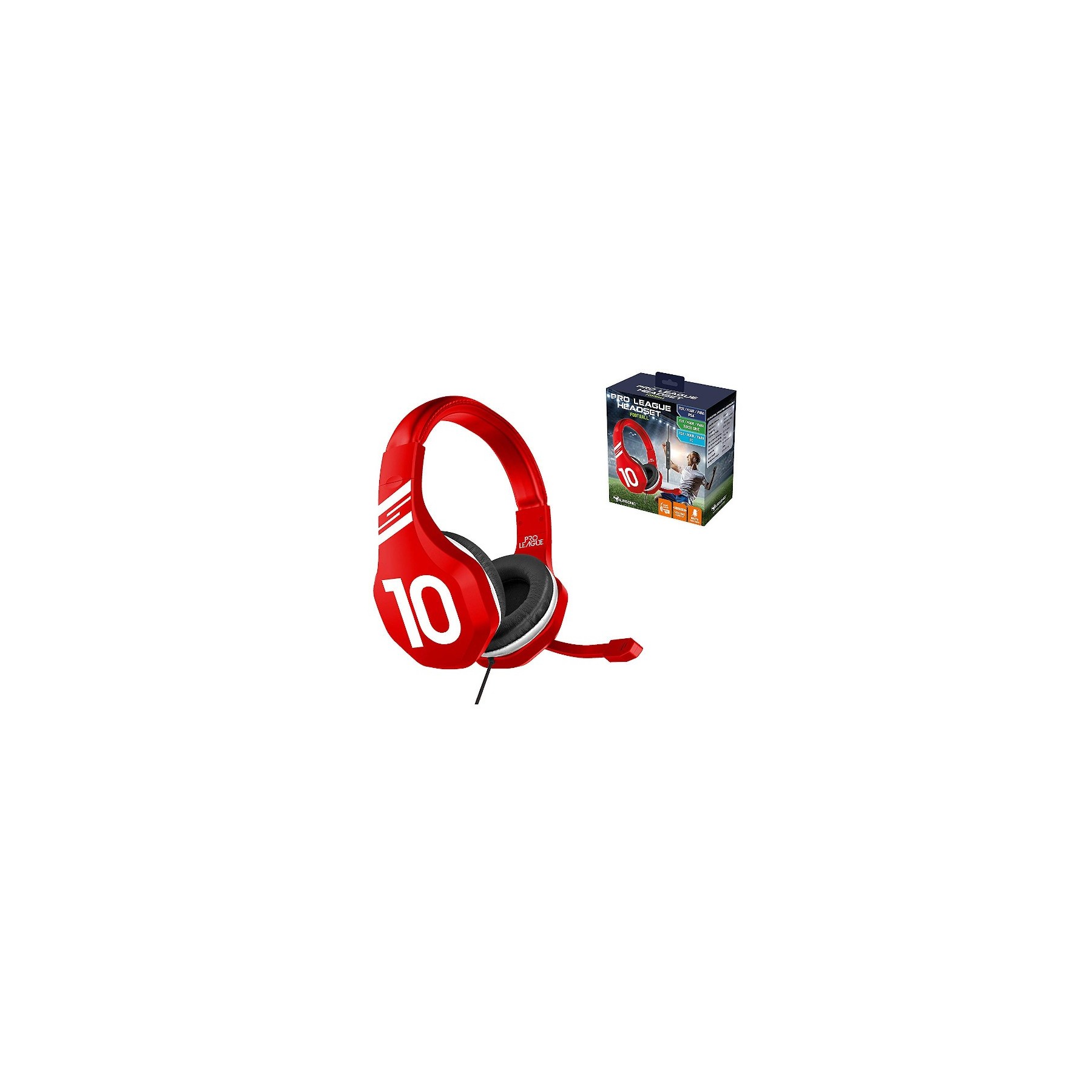 SUBSONIC PRO LEAGUE HEADSET FOOTBALL ROJO (RED) (PS4/XBOXONE/PC)