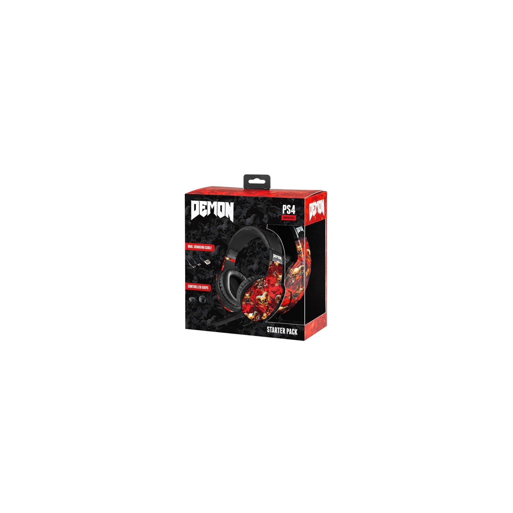 INDECA STARTER PACK DEMON (HEADSET/DUAL CHARGING/GRIPS)
