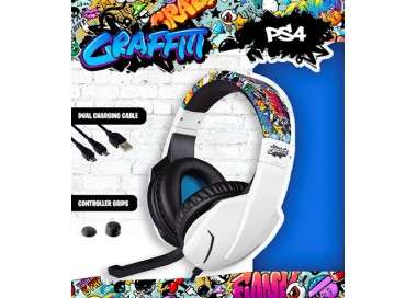 INDECA GRAFFITI STARTER PACK (STEREO HEADSET+GRIPS+CHARGING CABLE)