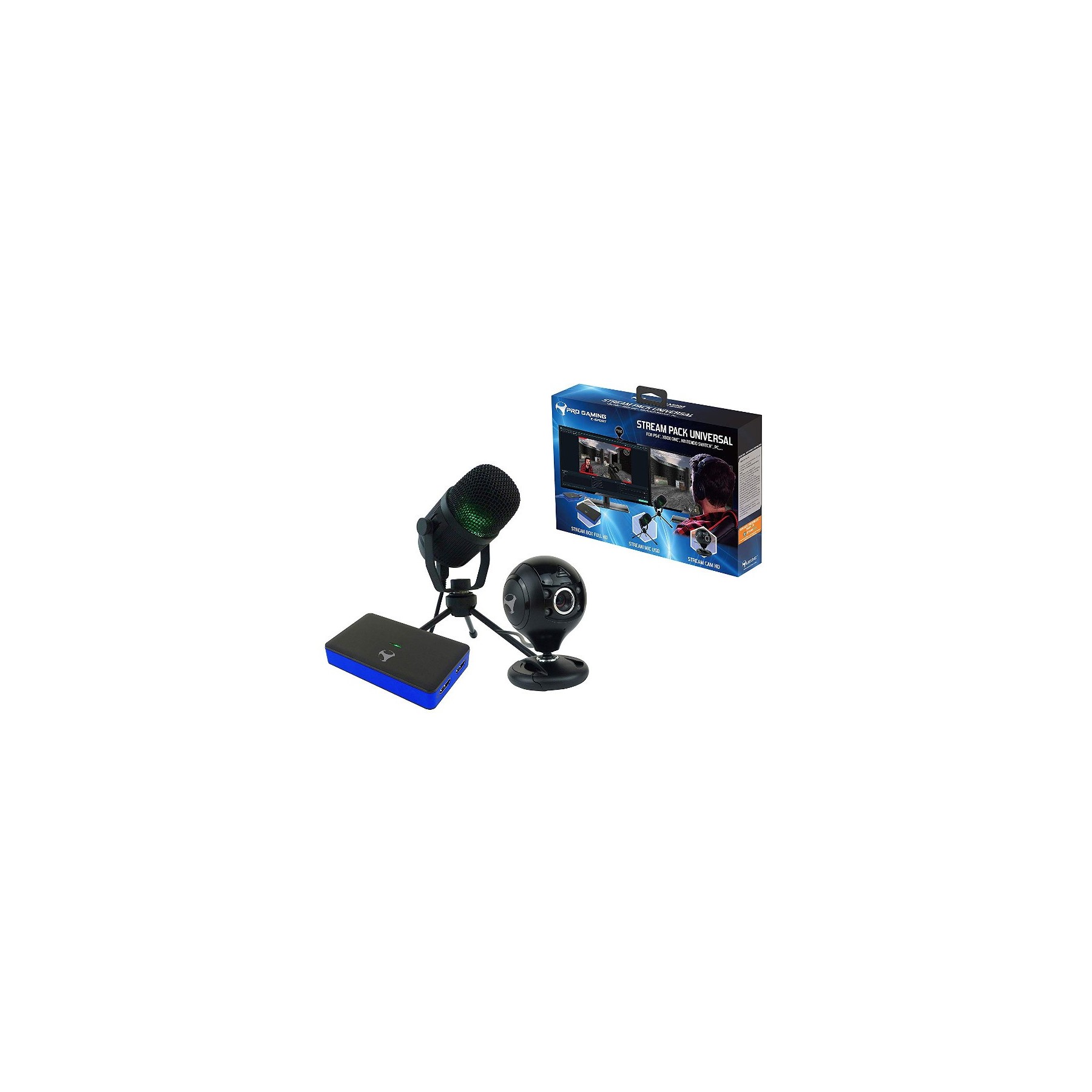 PRO GAMING STREAM PACK UNIVERSAL (PS4/XBONE/SWICH/PC) (STREAM BOX+MICRO+CAMARA)