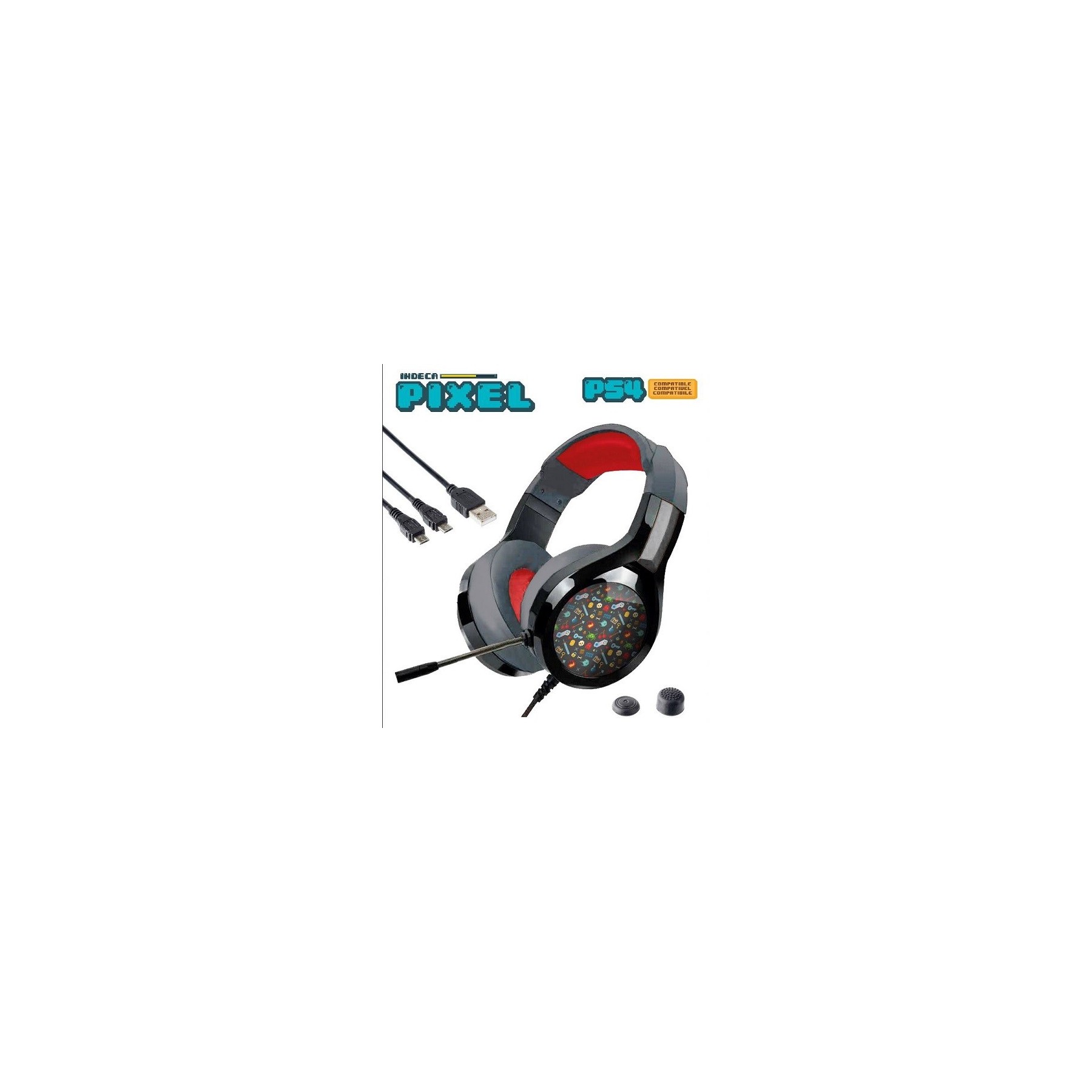 INDECA STARTER PACK PIXEL (HEADSET/USB DUAL/2 GRIPS)