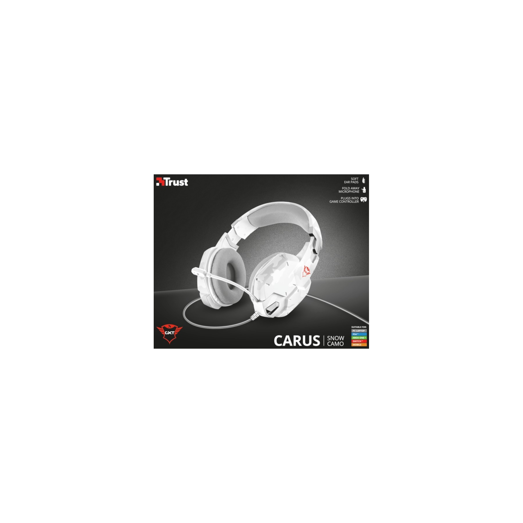 TRUST CARUS GAMING HEADSET SNOW CAMO GXT 322W (PS5/PS4/XBOX X/XBOX ONE/PC)