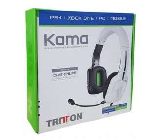 TRITTON KAMA STEREO HEADSET BLANCO 3.5 MM (PS4/XBONE/MVL)