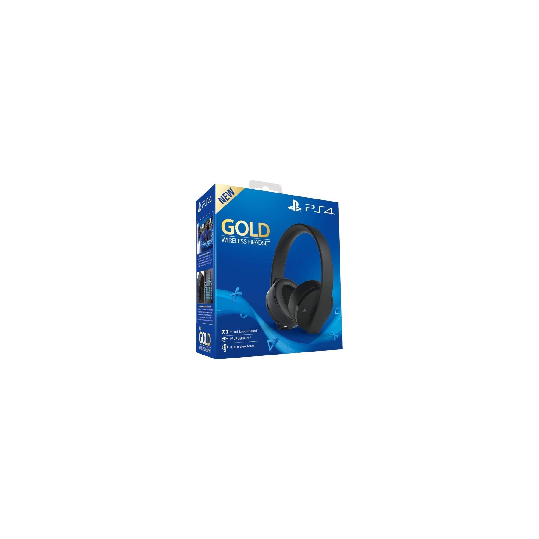 WIRELESS HEADSET 7.1 GOLD EDICION BLACK (SONY) PS4/PS3/PSVITA