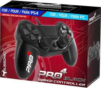 SUBSONIC WIRED CONTROLLER PRO4 BLACK (PS4/PS3/PC)