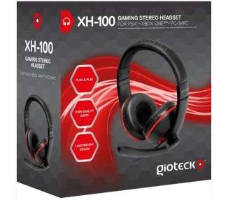 GIOTECK STEREO GAMING HEADSET CABLE XH 100 (PC,MAC,PS4,XBOX ONE)