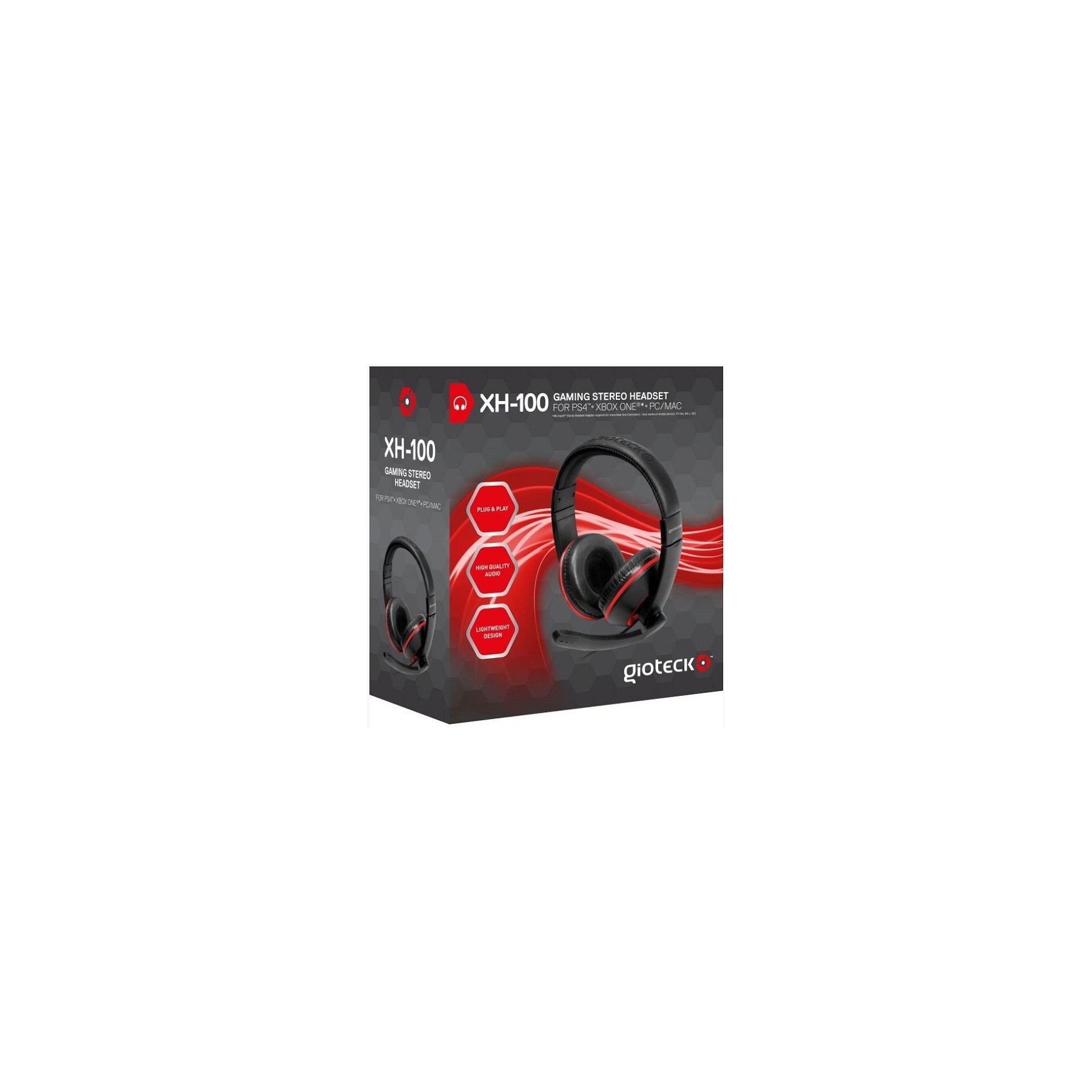 GIOTECK STEREO GAMING HEADSET CABLE XH 100 (PC,MAC,PS4,XBOX ONE)