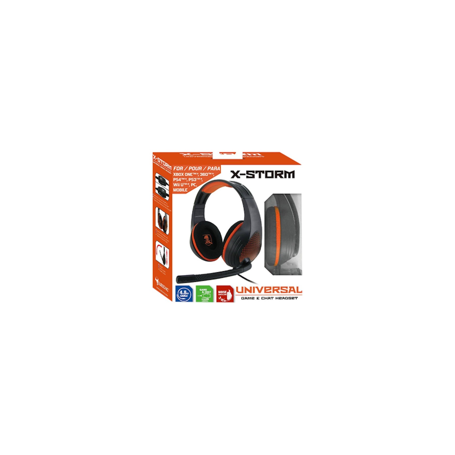 SUBSONIC X-STORM UNIVERSAL GAME & CHAT HEADSET (PS4/XBOX ONE/SWITCH)