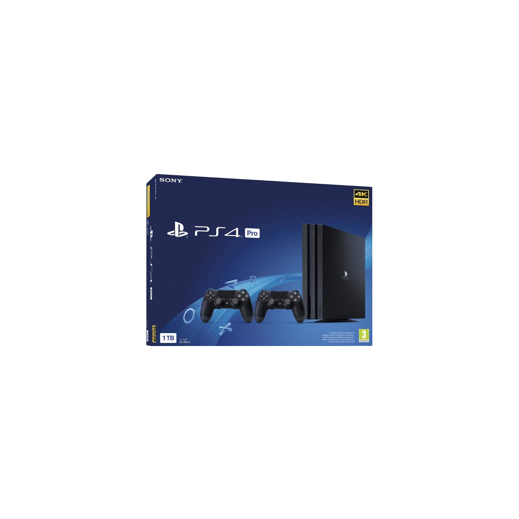 1 TB PRO BLACK + 2 DUAL SHOCK 4 WIRELESS JET BLACK (NEGRO)