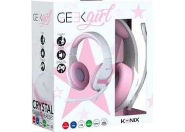 KONIX GAMING HEADSET GEEK GIRL CRYSTAL (PS4/SWITCH/XBOX S/XBONE/PC)