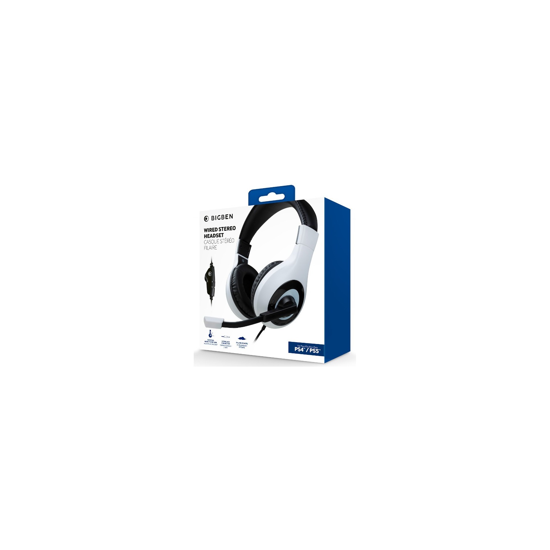 BIGBEN WIRED STEREO HEADSET WHITE/BLACK (BLANCO/NEGRO) (PS4)