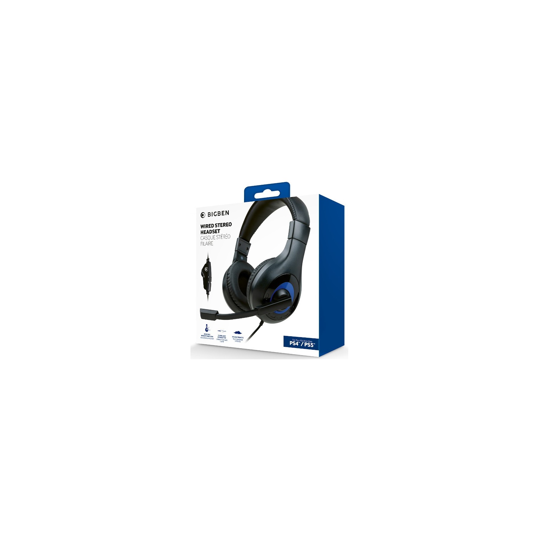 BIGBEN WIRED STEREO HEADSET (NEGRO/AZUL) (PS4)