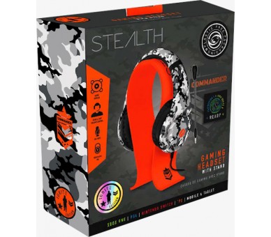 STEALTH ORANGE COMMANDER GAMING HEADSET (PS5/PS4/XBONE/XBX/SWITCH/PC)