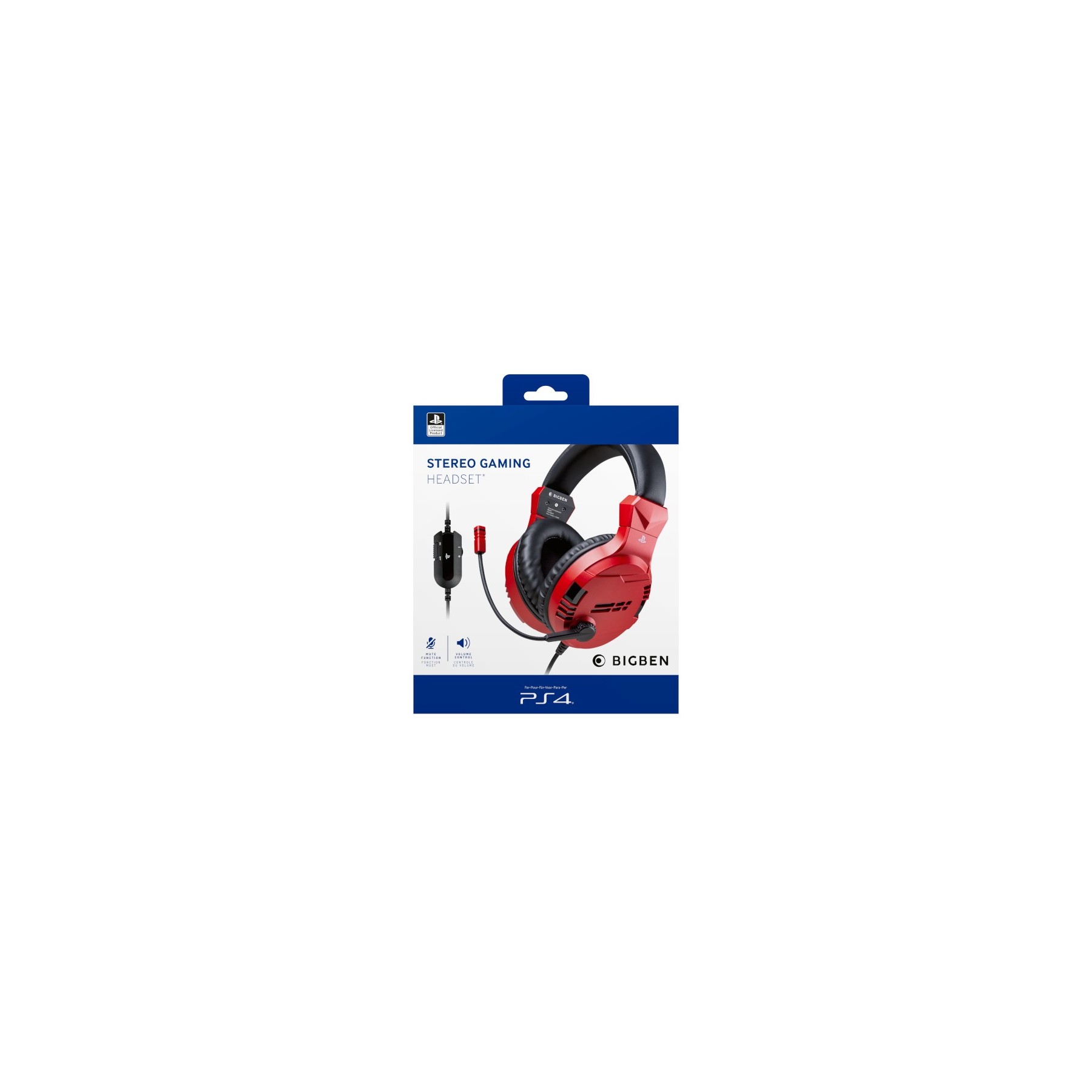 BIGBEN STEREO GAMING HEADSET ROJO (PS4) (OFFICIAL)